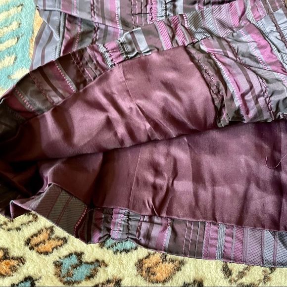 INSIGHT Purple Shiny Crinkle Striped Jacket Blazer - Picture 6 of 11